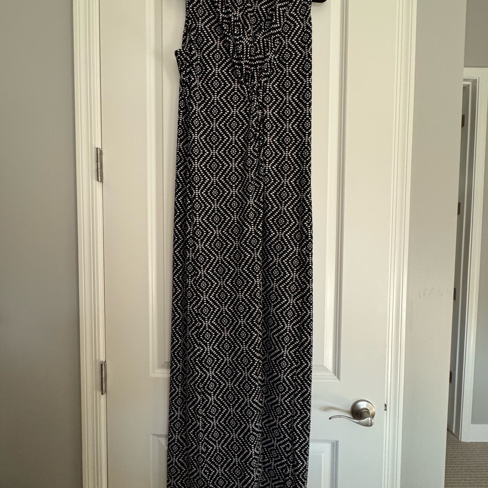 Tommy Bahama Black and White Patterned Maxi Dress